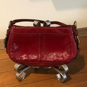 Coach Red Patent Leather Clutch
